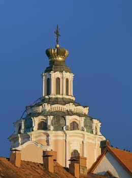 Top of the St Casimir church in Vilnius, Lithuania