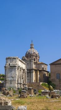 Arch of Septimius Severus in Roman Forum, Rome.