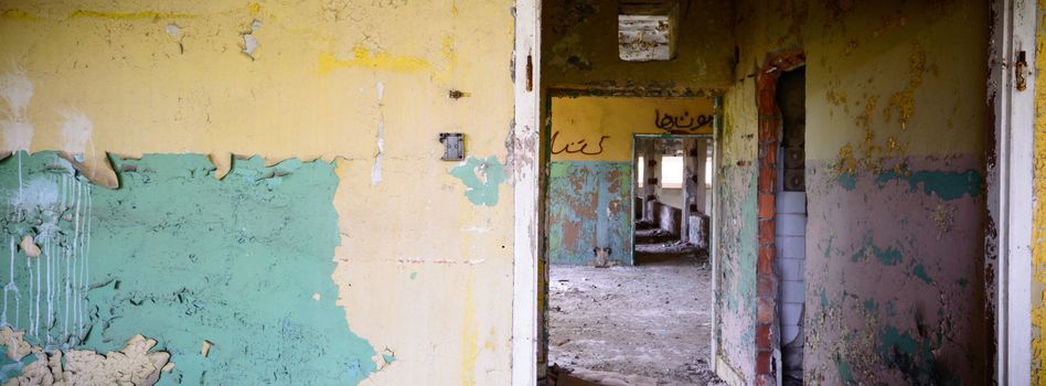 ruins of a very heavily polluted industrial factory, industrial series