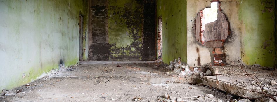 ruins of a very heavily polluted industrial factory, industrial series