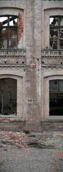 ruins of a very heavily polluted industrial factory, industrial series