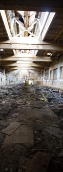 ruins of a very heavily polluted industrial factory, industrial series