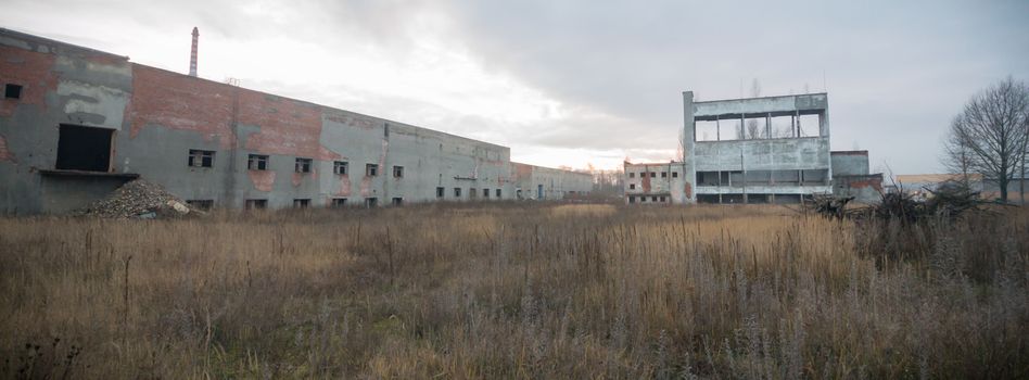 ruins of a very heavily polluted industrial factory, industrial series
