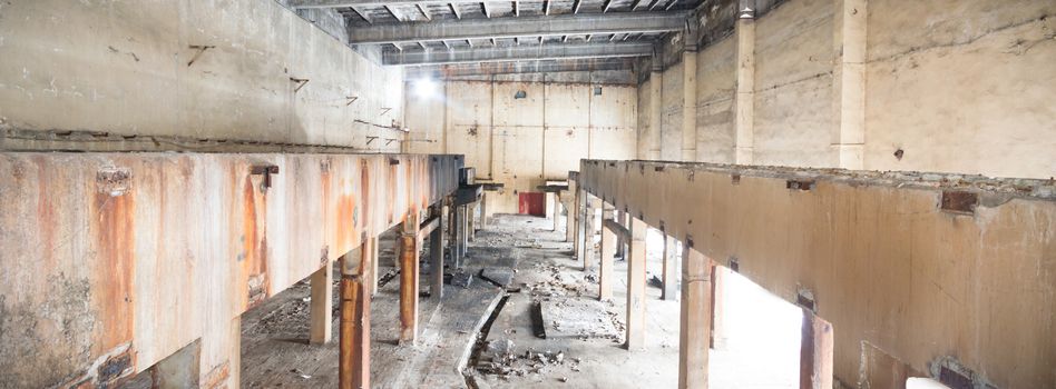 ruins of a very heavily polluted industrial factory, industrial series