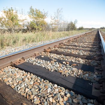 view of the railway track on a sunny day