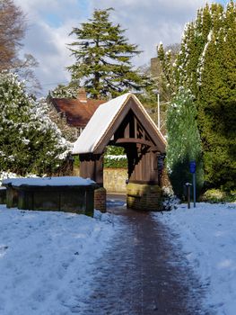 EAST GRINSTEAD, WEST SUSSEX/UK - FEBRUARY 27 : St Swithun's Church Gate in East Grinstead on February 27, 2018