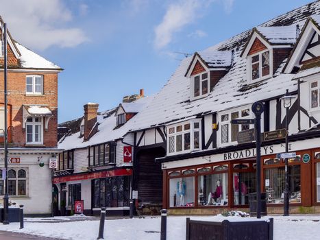 EAST GRINSTEAD, WEST SUSSEX/UK - FEBRUARY 27 : View of the High Street in East Grinstead on February 27, 2018