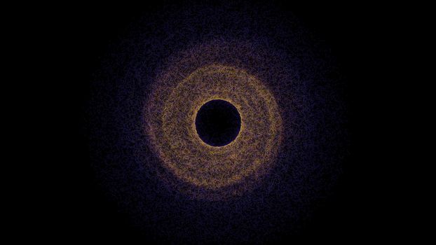 Futuristic black hole. Abstract space background. Digital 3d rendering backdrop