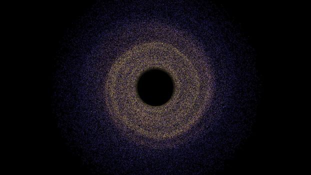 Futuristic black hole. Abstract space background. Digital 3d rendering backdrop