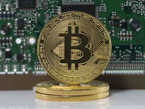 bitcoin BTC bit coin the new virtual crypt currency in gold