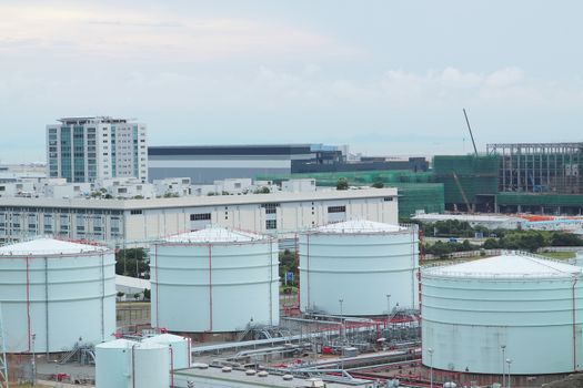 oil tank at day