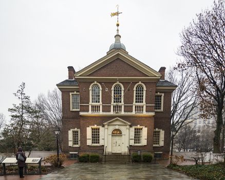 Carpenter's Hall Philadelphia, historic building and touristic attraction