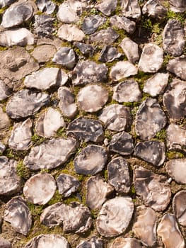 close up background texture of cobble stone pavement special unique abstract; essex; england; uk