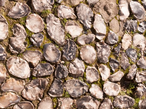 close up background texture of cobble stone pavement special unique abstract; essex; england; uk