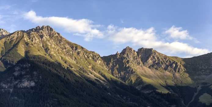 Sunny day at the mountains at the Austrian Alps