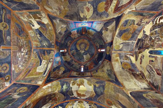 Interior paintings of Boyana church in Sofia, Bulgaria, Europe.