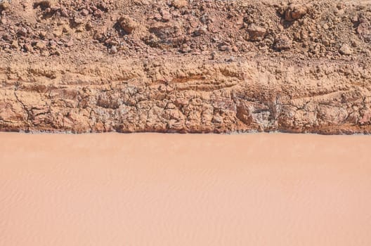 Surface water and Soil  broken  brown canyon clay