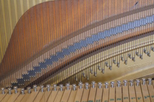 Old piano Broken parts musical instrument