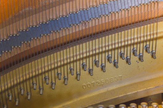 Old piano Broken parts musical instrument