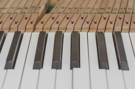 Old piano Broken parts musical instrument