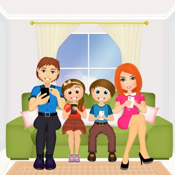 illustration of family connection