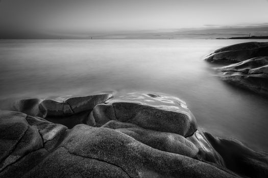 Black and white seascape picture from Pori, Finland.