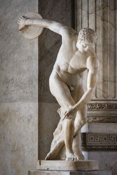 Roman replica to greek Discobolus sculpture made by Miron