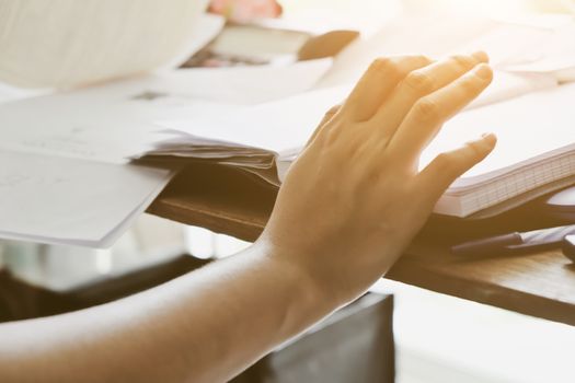 Place of work, working from home, Businesswoman working at home office
