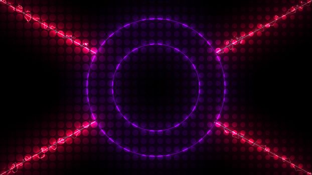 Abstract background with neon lines. 3d rendering