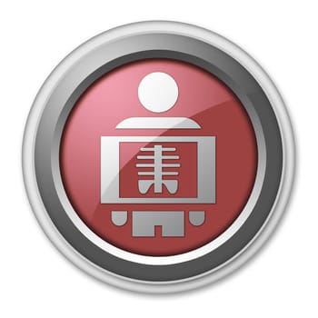 Icon, Button, Pictogram with X-Ray symbol