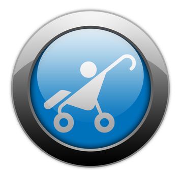 Icon, Button, Pictogram with Stroller symbol