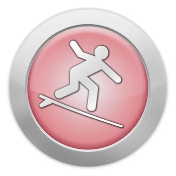 Icon, Button, Pictogram with Surfing symbol