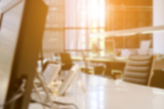Abstract blur modern office interior background