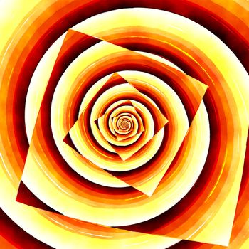 illustration of a water color droste spiral painting