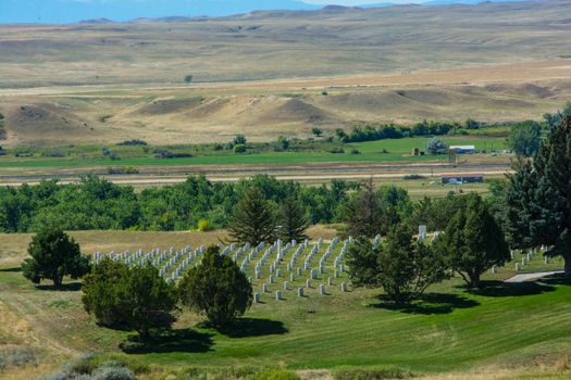 Final burial place of casualties of the Battle of Little Bigh Horn, Montana