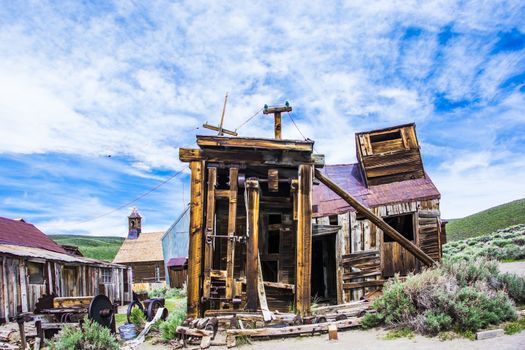 Rustic ghost town in Southern California.