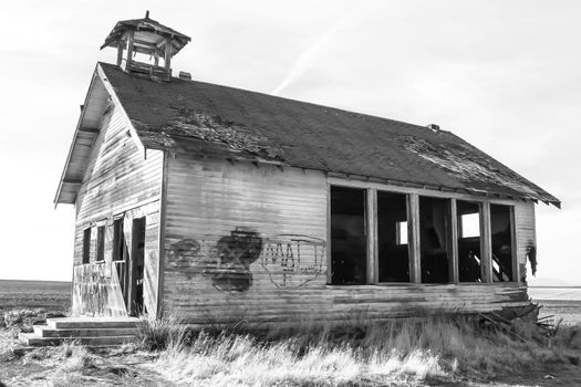 Weathered Schoolhouse in the Palouse region of Washngton