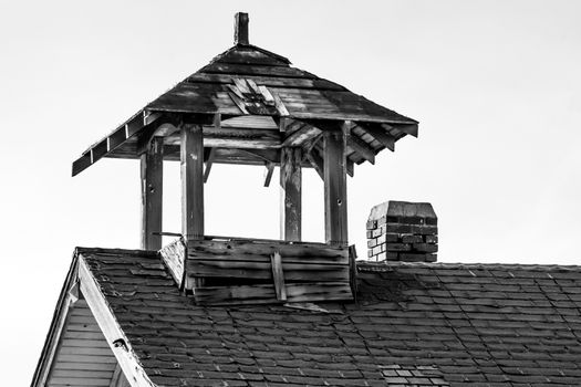 Belfry on Weathered Schoolhouse in the Palouse region of Washington