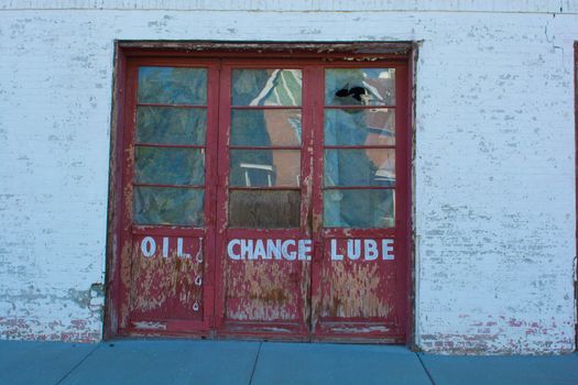 On garage in small town in Central Washington' Palouse region