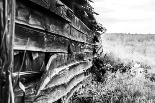 Weathered, collapsing Barn in the Palouse region of Eastern Washington