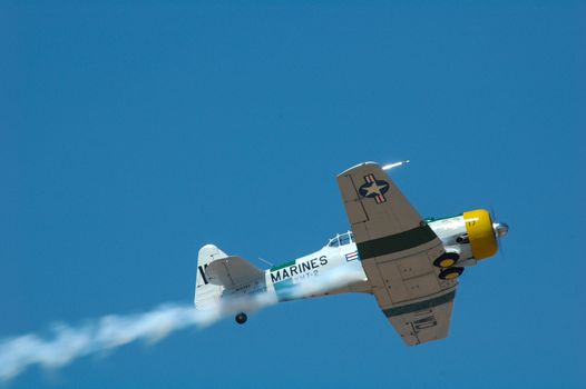 Stunt plane at Riverside Airshow, 2006,  Riverside, CA