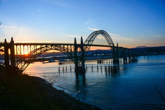 Bridge crossing the Columbia River from Washington State to Astoria, Oregon