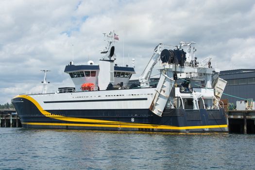 Awaiting sea trials, fishing vessel shows off her colors