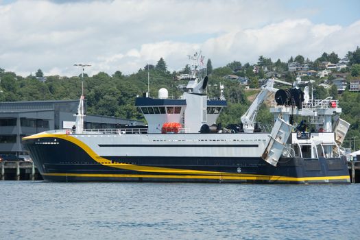 Awaiting sea trials, fishing vessel shows off her colors