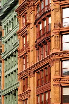 Manhattan Building front showing architecturral details