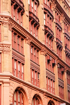 Manhattan Building front showing architecturral details