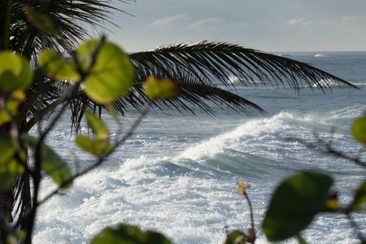 Pinones Beach scene at sunset on Puerto Rico