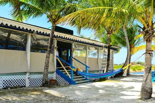 Small beach bar on Virgin Gorda in the British Virgin Islands