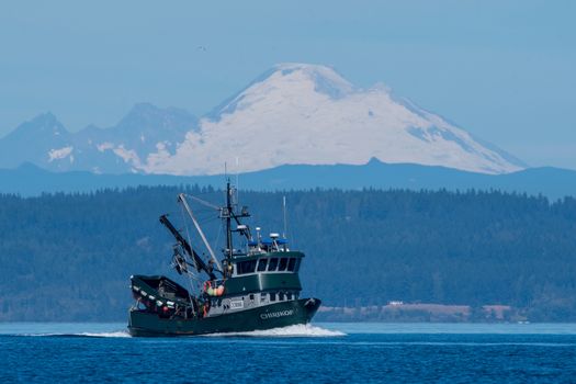 F/V Chirikof returning to Seattle from its latest trip to the fishing grounds.