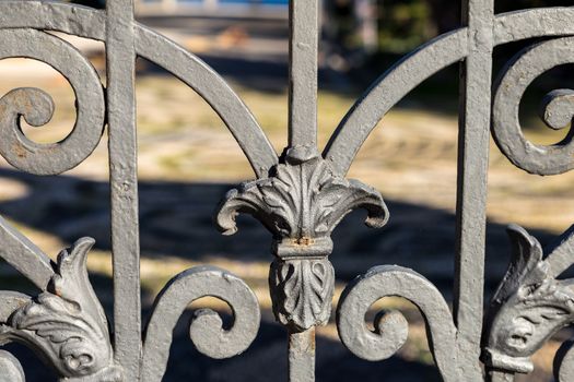 artistic wrought iron in an ancient Sicilian gate